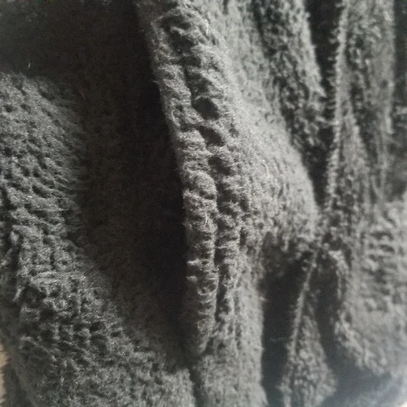 THE SWEATSHIRT PROJECT BLACK SHERPA CARDIGAN SIZE SMALL - Picture 9 of 10